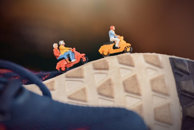 Miniature Figure 바이커 스쿠터 여행 장난감 어린이