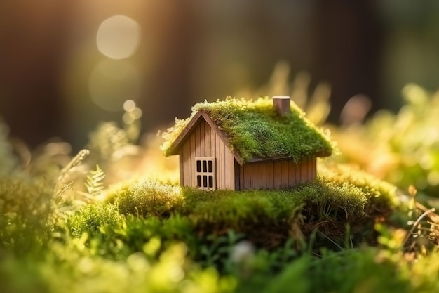 Miniature House in the Heart of Nature s Greenery