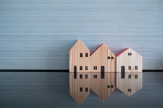 Photo miniature house model on ground