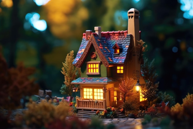 miniature house with beautiful place