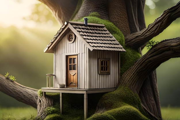 Foto una casa in miniatura