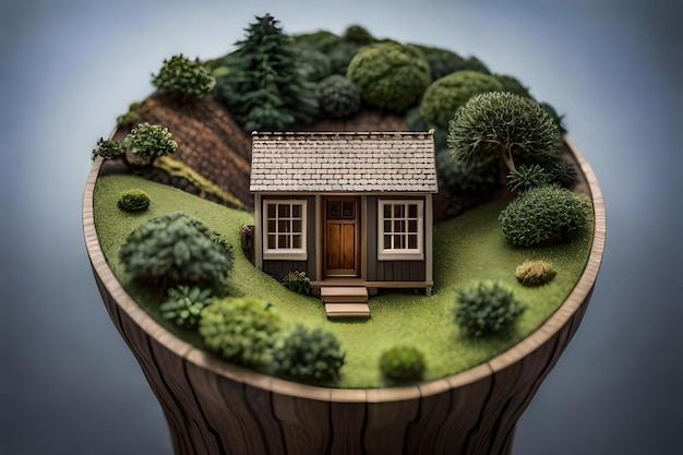 Photo a miniature house