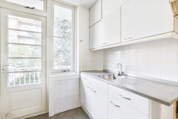 Miniature kitchen in white tones