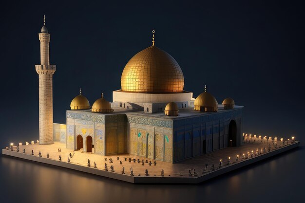 miniature model of dome of rock