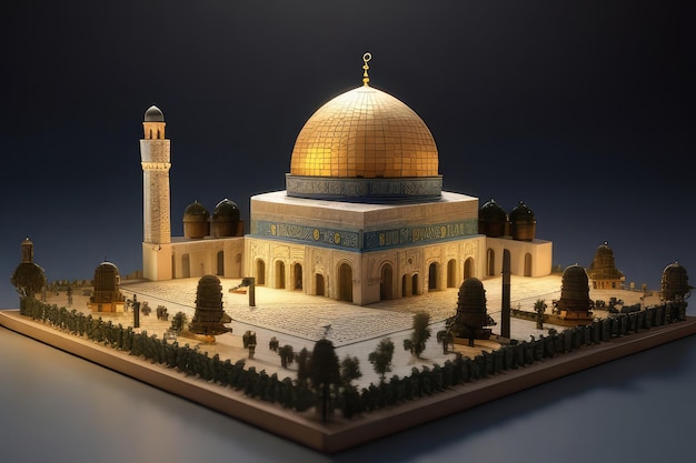 miniature model of dome of rock