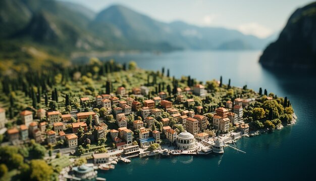 Miniature montenegro photography creative concept