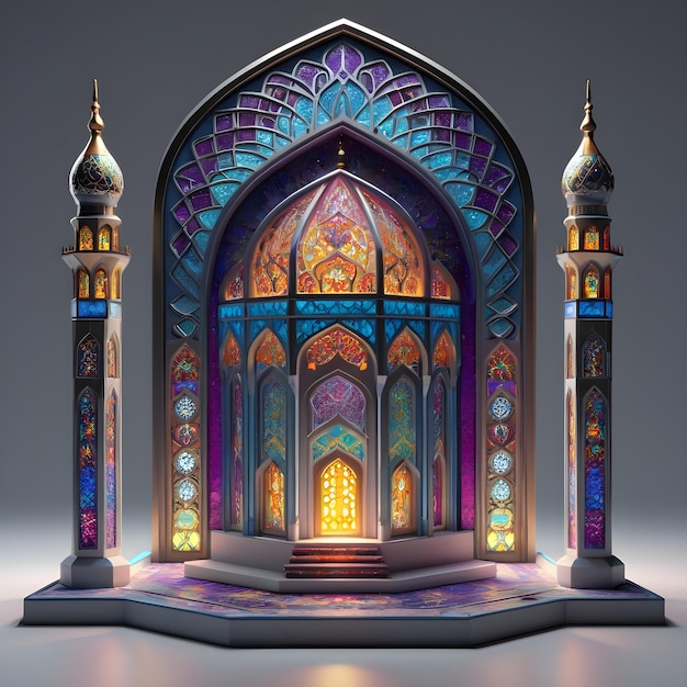 Miniature Mosque Stained Glass