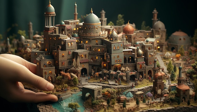Миниатюрный супер милый глиняный мир игрушечная модель города Стамбула, включая популярные районы в стиле