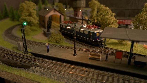 Miniature train station.