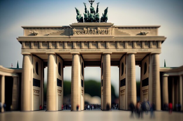 Miniature view of the Brandenburg Gate in Germany