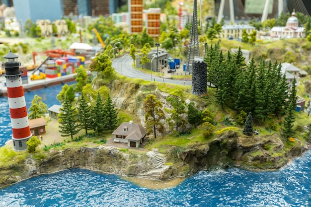 Foto mondo in miniatura, da vicino