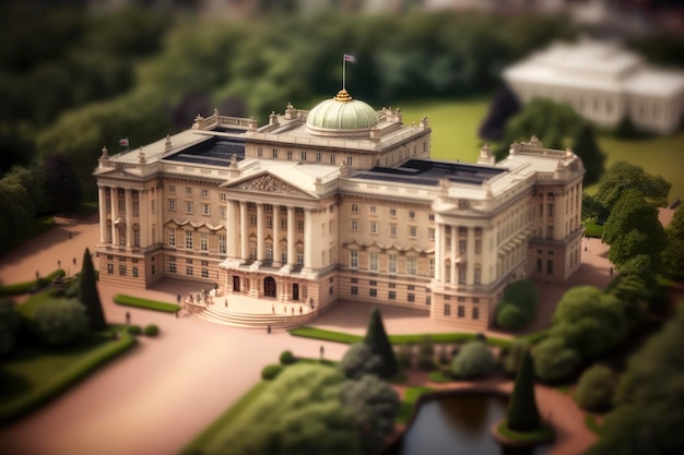 Miniatuur Buckingham Palace in Engeland met hoog detail