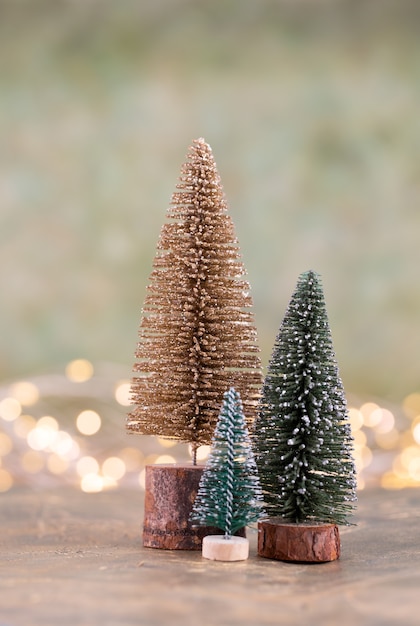 Miniatuur kerstbomen ornamenten