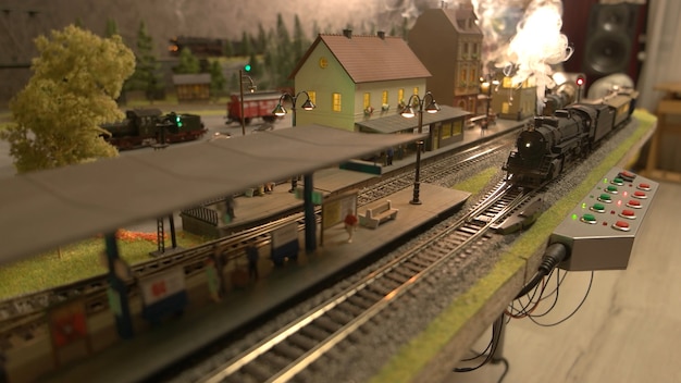 Miniatuur stationsmodel.