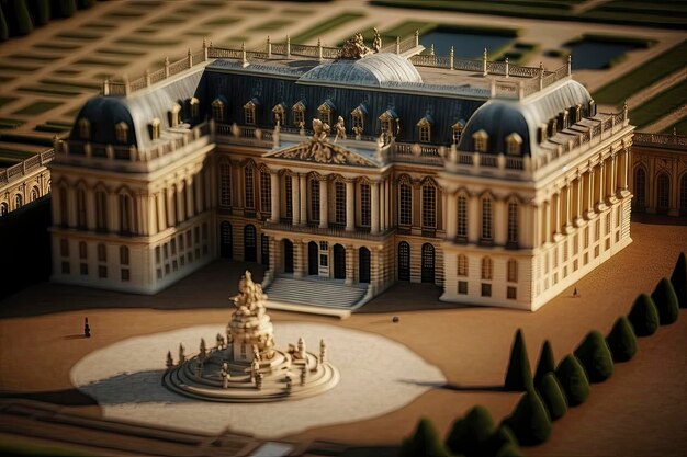 Foto miniatuurpaleis van versailles in frankrijk