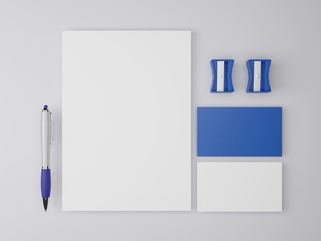 Foto minimaal briefpapier set mockup premium