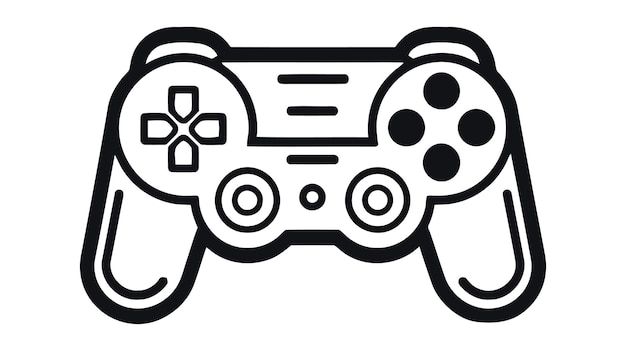 Foto minimaal gaming symbool stream moderne games wireless controller icon vector illustratie