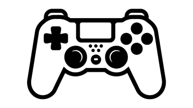 Foto minimaal gaming symbool stream moderne games wireless controller icon vector illustratie