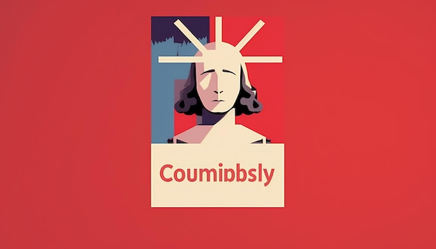 Minimaal posterontwerp voor Columbus Day