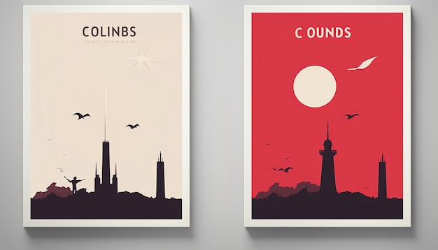 Minimaal posterontwerp voor Columbus Day