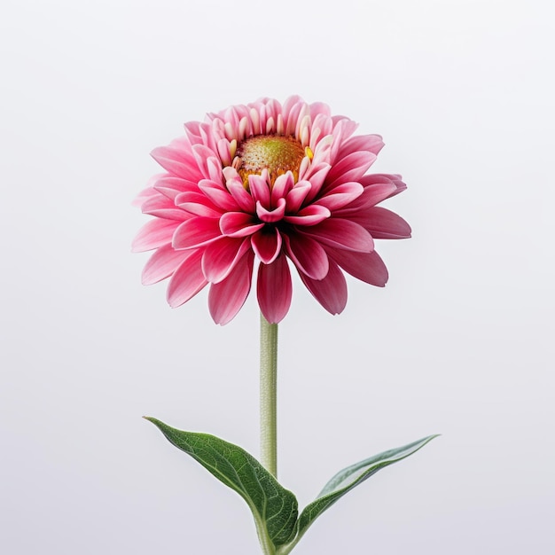Minimaal retoucherend humeurig stilleven van een mooie roze bloem