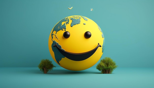 Minimaal World Smile Day posterontwerp