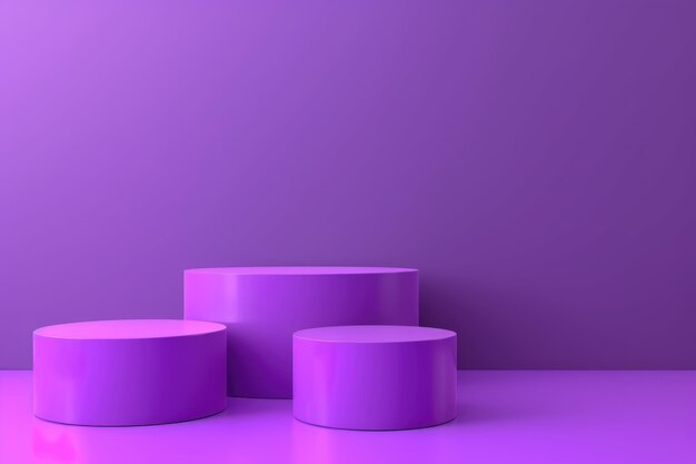 Photo minimal 3d purple podium for product showcase