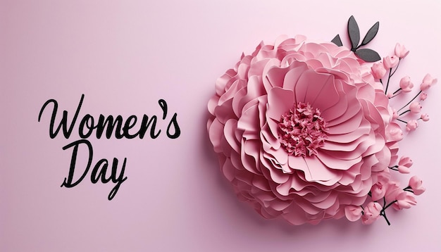 Minimal 3D Womens Day poster design Text to be written Womens Day