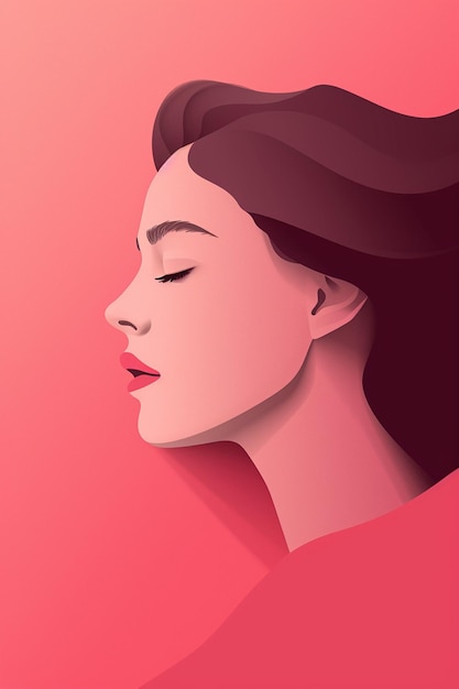 Minimal 3D Womens Day poster design