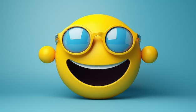 Photo minimal 3d world smile day poster design