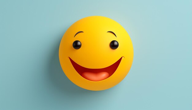 Photo minimal 3d world smile day poster design