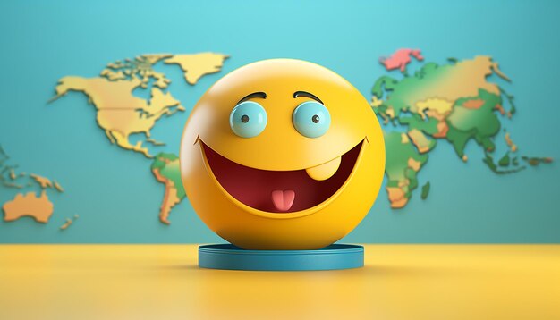 Foto design del poster per la giornata mondiale del sorriso in 3d minimo