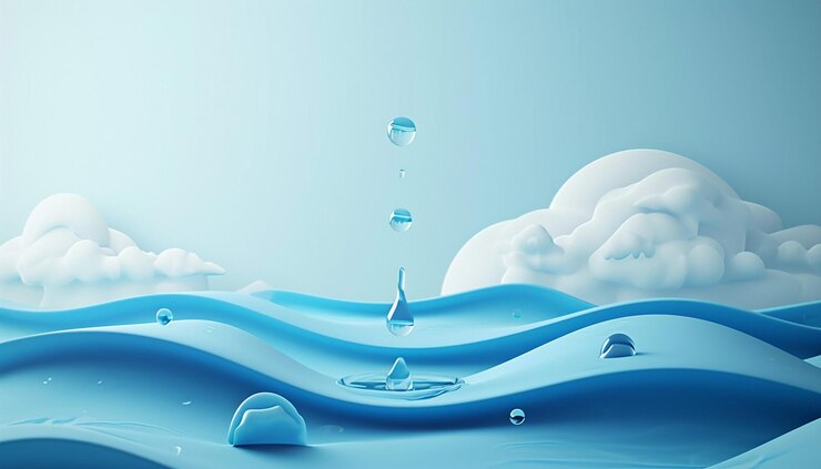 Photo 최소 3d 세계 물의 날 포스터 디자인