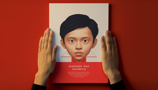 Minimal 3d youth pledge sumpah pemuda poster design