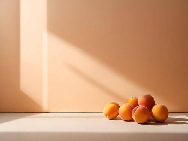 Photo minimal abstract apricot background for product presentation