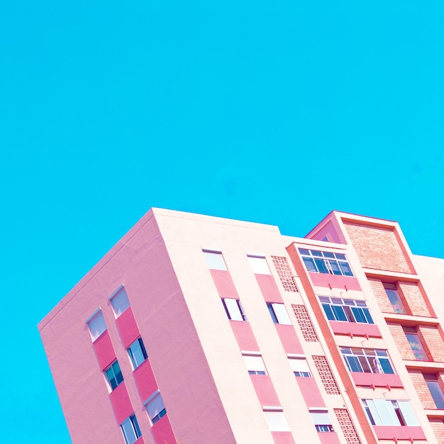 Minimal architecture art. Pink fashion mood