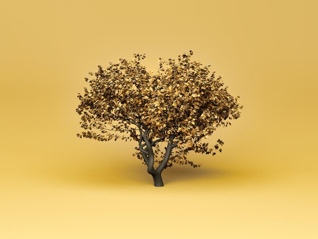 Photo minimal autumn tree on soft background