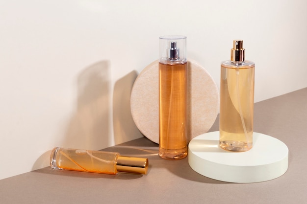 Photo minimal beauty products arrangement