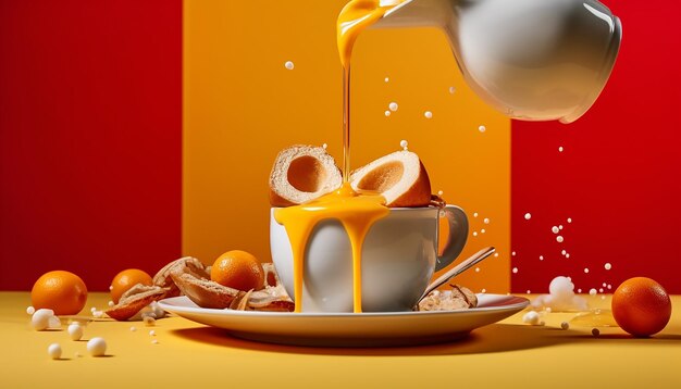 Minimal breakfast advertisement photoshoot commercial photography