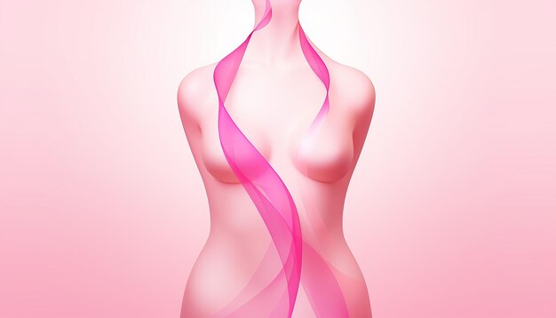 Minimal Breast cancer awareness month poster design