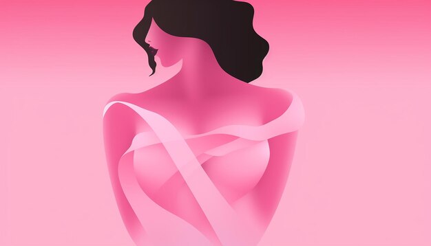 Minimal Breast cancer awareness month poster design