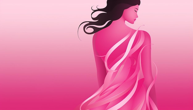 Minimal Breast cancer awareness month poster design