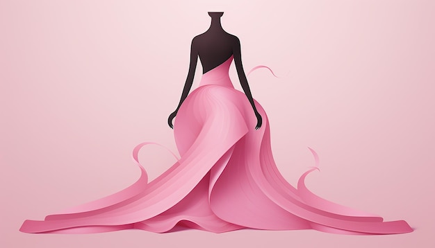 Minimal Breast cancer awareness month poster design