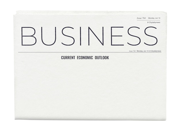 Minimal business png newspaper sticker modern nameplate design transparent background