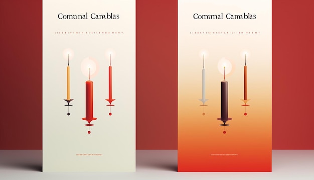 Foto minimal candlemas day poster ontwerp