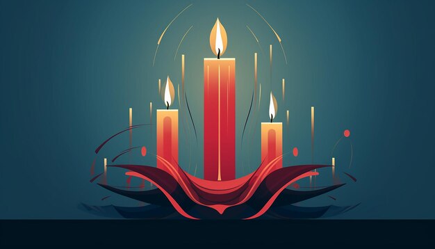 Foto minimal candlemas day poster ontwerp