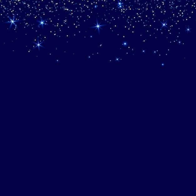 Minimal Christmas night blue shine background Space for text