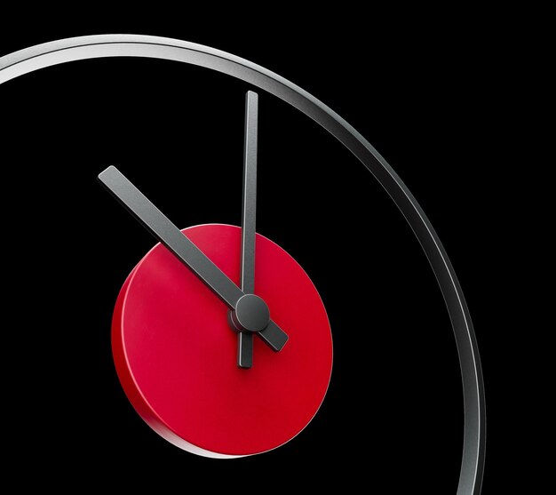 Фото Минимальные часы 10 часов черно-белая 3d иллюстрация