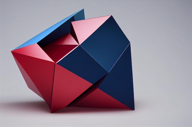 Minimal colorful geometry 3d render