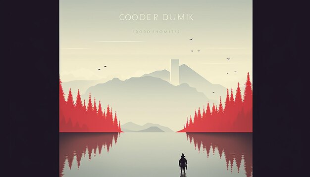 Minimal Columbus Day poster design